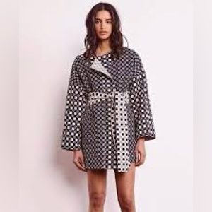 Ace & Jig reversible blanket coat in Blackstone